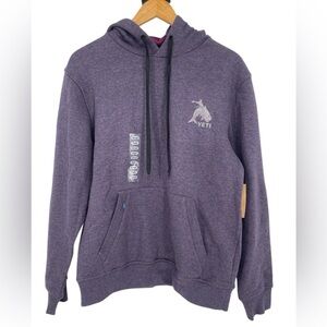 Yeti Heathered Purple and grey fleece  Women’s Hoodie with front pocket.Small.